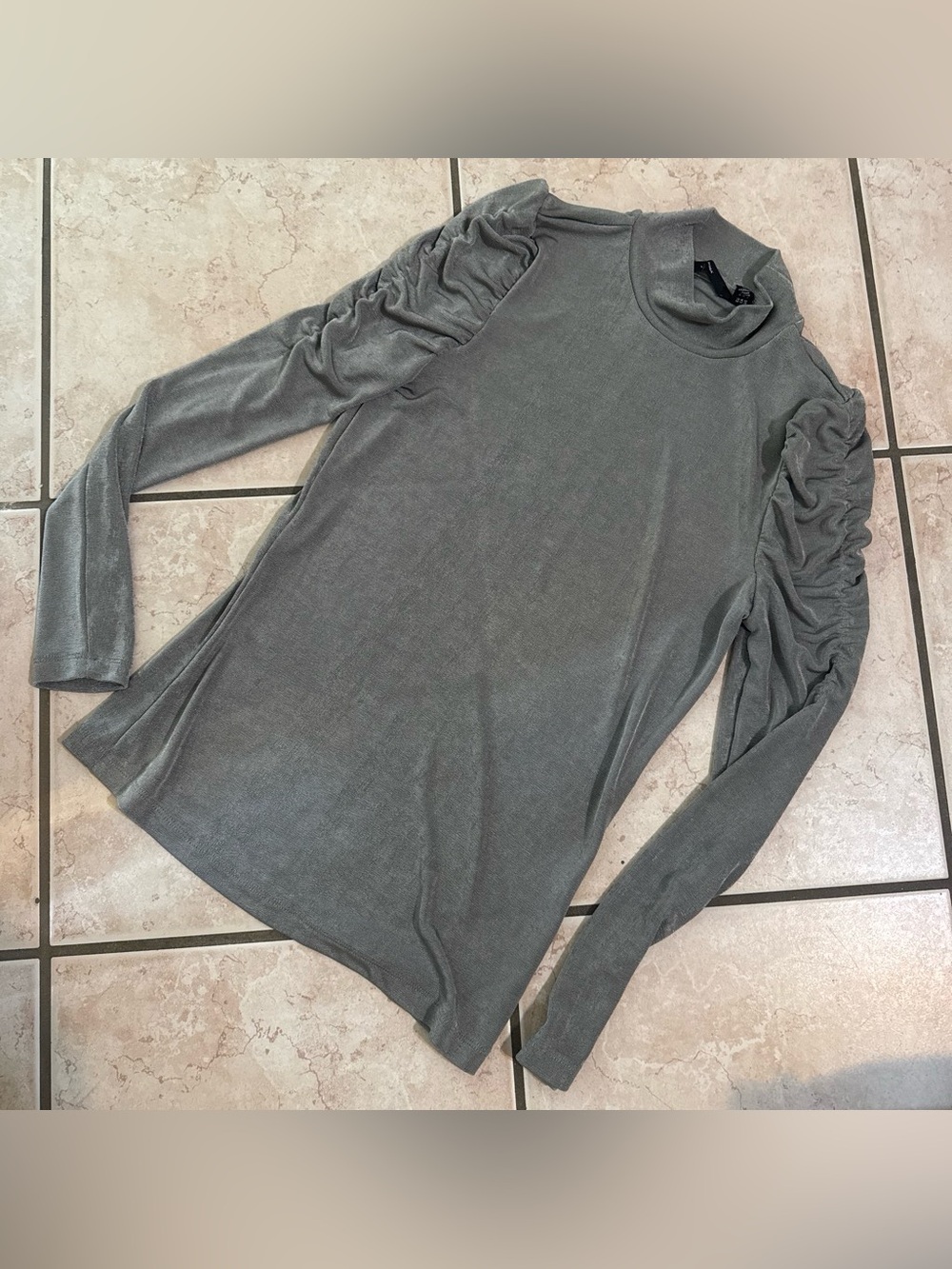VERA MODA Grey Turtleneck Long Sleeve Top